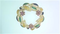 Brooch Sommer Woman Vintage in Yellow Gold Rubino GHIRLANDA SMALTI E RUBINI - GHIRLANDA SMALTI E RUBINI